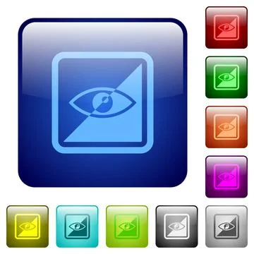 Invert object color square buttons Stock Illustration