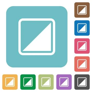 Invert object rounded square flat icons Stockillustratie