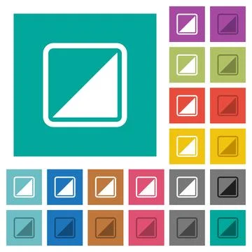 Invert object square flat multi colored icons 스톡 일러스트