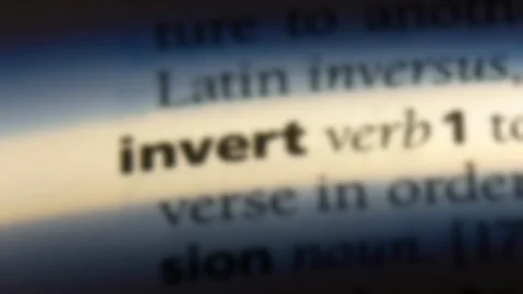 Invert word in a dictionary. Stock Footage 99561535