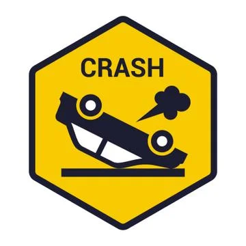 Inverted car icon. the driver had an accident. Stock Illustration