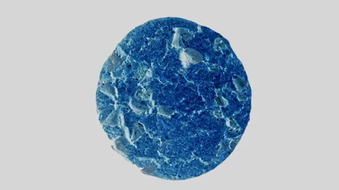 Inverted Color Cookie Rotating on White Background in 60p Stock Footage 337682611
