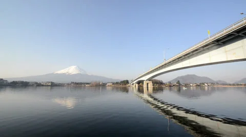 Inverted image of Mt. Fuji Stock Footage 37692464