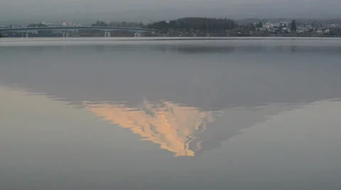 Inverted image of Mt. Fuji Video stock 39155604