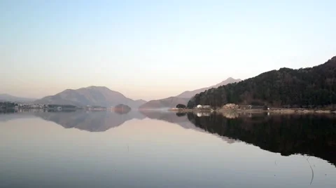 Inverted image of Mt. Fuji Stock Footage 40647767