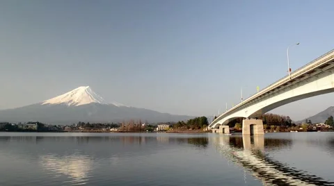 Inverted image of Mt. Fuji Stock Footage 40647830