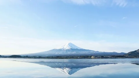 A inverted image of Mt. Fuji Видео 81286229