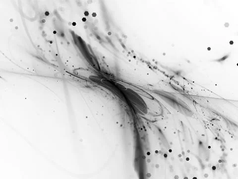 Inverted new technology flow in space black and white overlay Stock Illustration