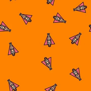 Inverted triangle female body type vector seamless pattern Stock Illustration