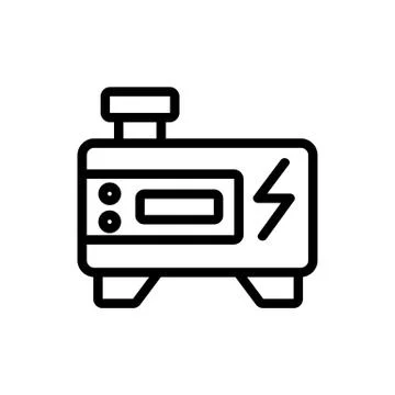 Inverter generator icon vector outline illustration イラスト素材