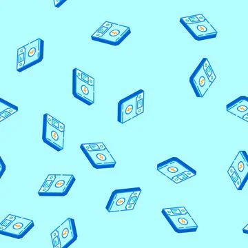 Inverter solar panel isometric icon seamless pattern Ilustración de archivo