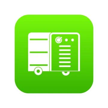 Inverter welding machine icon digital green Stock Illustration