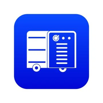 Inverter welding machine icon digital blue Stock Illustration
