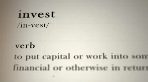 Invest Definition Stock Footage 55379097
