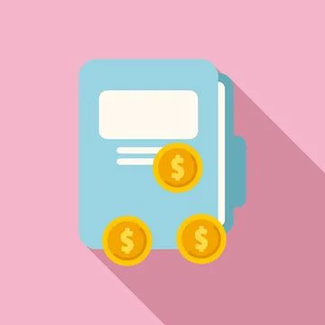 Invest folder icon flat vector. Finance success Stockillustratie