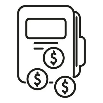 Invest folder icon outline vector. Finance success Stock Illustration