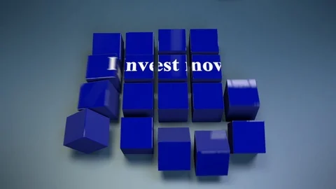 Invest now-Cube Assembly Vídeo Stock 122863904