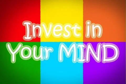 Invest in your mind concent Stock Illustration