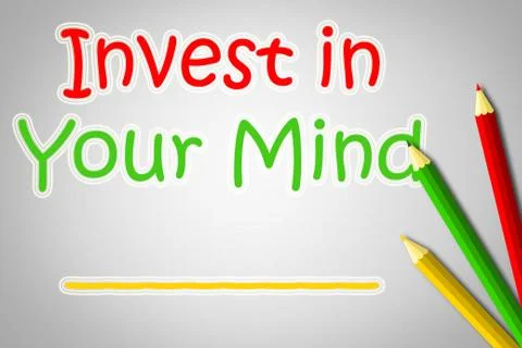 Invest in your mind concept Stock Illustration