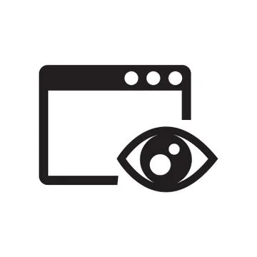 Investigate on computer  icon Stock Illustration