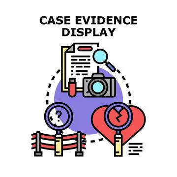 Investigating case evidence analyzing relationship problems Stock Illustration