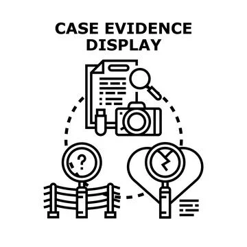 Investigating case evidence analyzing relationship problems Stock Illustration