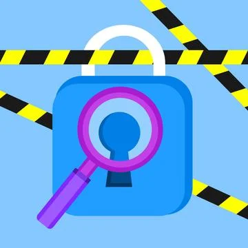 Investigating security breach vector illustration Stock Illustration