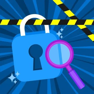 Investigating security breach vector illustration Illustrazione stock