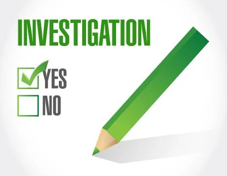 Investigation check mark concept Stock Illustration