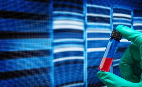 Investigation of the sequence of the genetic code Foto stock