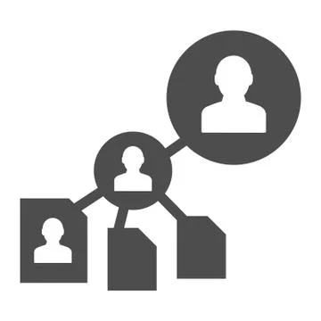 Investigation solid icon. Case vector illustration isolated on white. Inspect Illustrazione stock