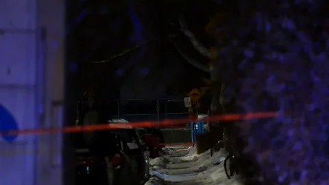 Investigator analyzing scene with flashlight Stock Footage 101993291