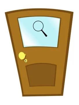 Investigator's door Stock Illustration