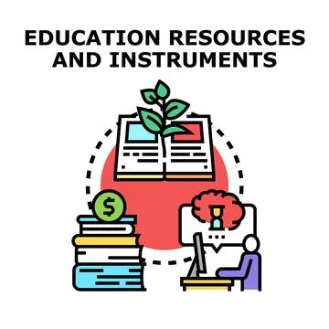 Investing in education and knowledge development concept Stock Illustration