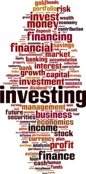 Investing word cloud Stock Illustration