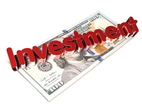 Investment 3D.(with Clipping Path). Stock Illustration