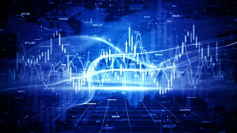 Investment Background, Digital Data Financial Investment and Trading Trends. Stock Footage 237363660