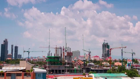 Investment to build large projects Time lapse. Stock Footage 96292235