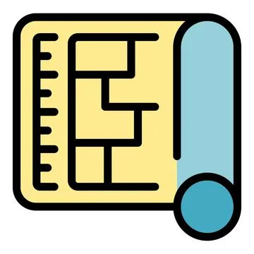 Investment building plan icon vector flat Ilustración de archivo