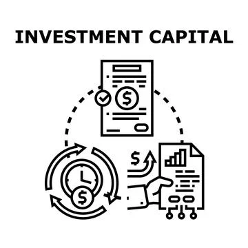 Investment capital process vector concept illustration Stock Illustration