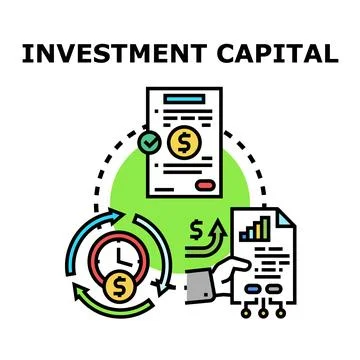 Investment capital process vector concept illustration Stock Illustration