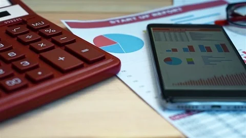 Investment Charts And Stock Statistics Stock Footage