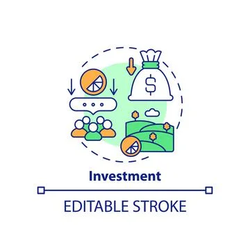 Investment concept icon Stock Illustration