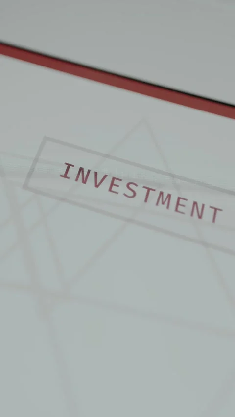 INVESTMENT displayed in the middle of a rectangular frame Stock Footage 332920430