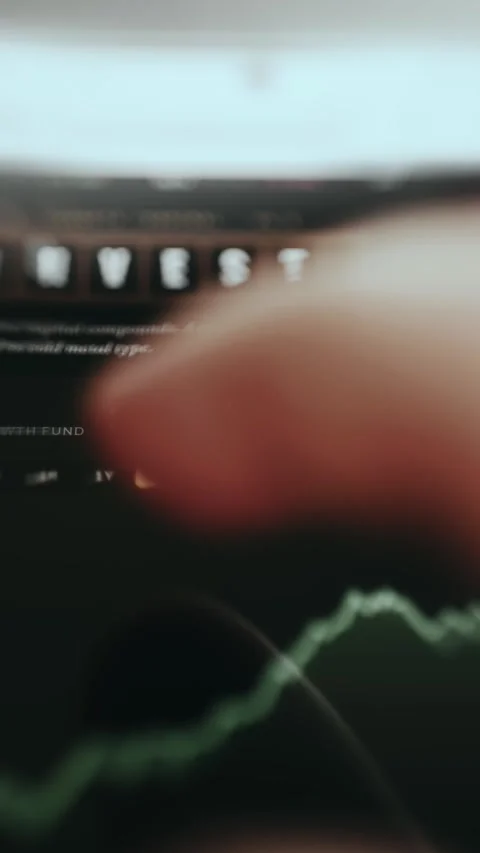 Investment Fund Performance Chart Touchscreen Stock Footage 337045949