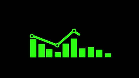 Investment Growth Graph Animation with Increasing Revenue and Profit Charts Stock Footage 337010722