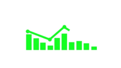 Investment Growth Graph Animation with Increasing Revenue and Profit Charts Stock Footage 337010732