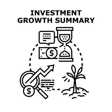 Investment growth summary concept vector illustration Stock Illustration