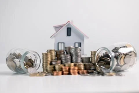 Investment in a home often involves securing a mortgage loan, with a financ.. Foto stock