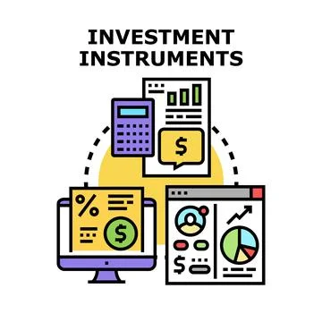 Investment instruments concept vector illustration Stock Illustration